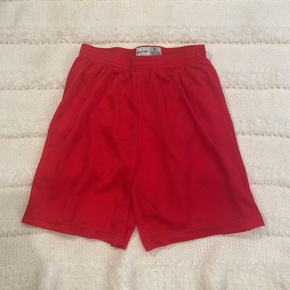 Sport Tek athletic shorts youth XL Gildan 100% cotton short sleeve gold T-shirt - Picture 5 of 9